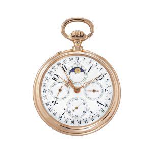 Swiss rose gold triple calendar with moon phases Circa 1870