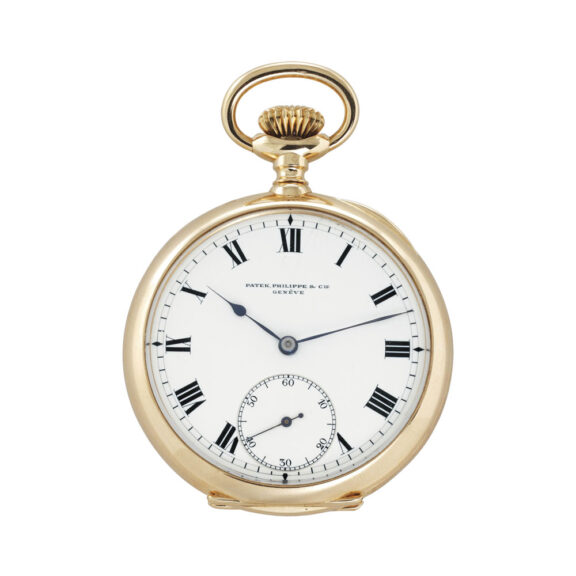 Swiss gold open faced lever with Guillaume balance Circa 1905