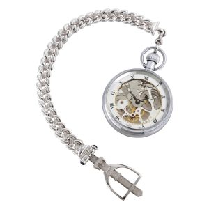 French metal open faced skeletonized lever watch Circa 2005
