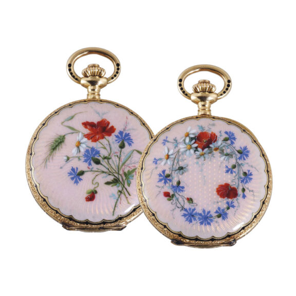American 18k gold hunting cased pendant watch Circa 1897