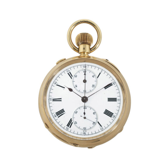 Swiss 18k gold lever split seconds chronograph Circa 1900