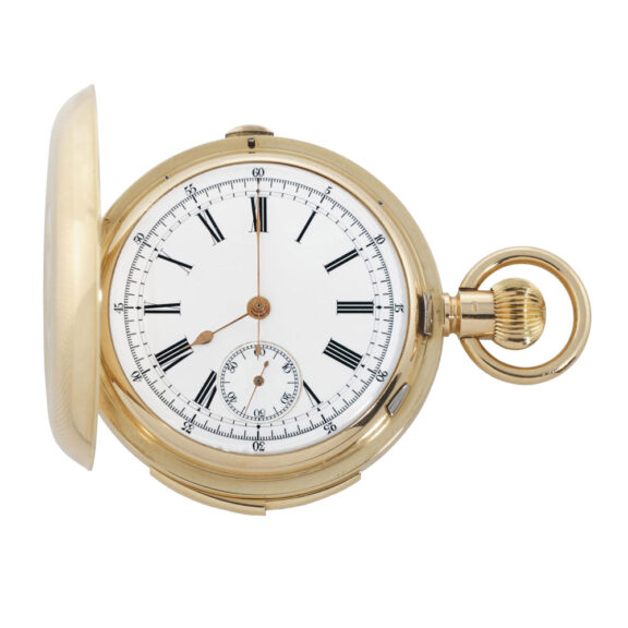 Swiss repeating eight day full hunter chronograph Circa 1880