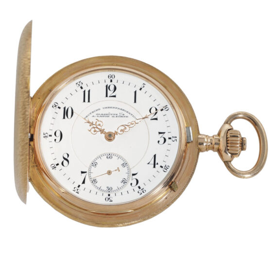 German 18k rose gold hunting cased lever watch Circa 1905