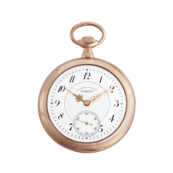 German 18 carat rose gold open faced lever watch Circa 1910
