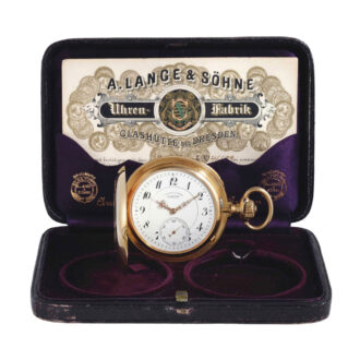 German 18k rose gold hunting cased lever watch Circa 1903