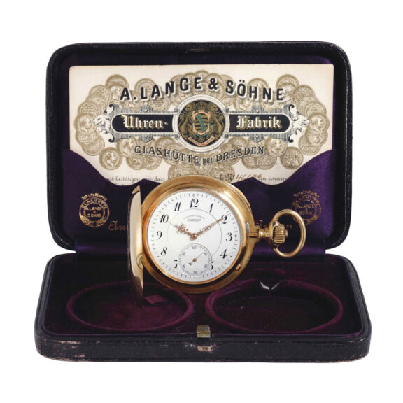 German 18k rose gold hunting cased lever watch Circa 1903 German 18k rose gold hunting cased lever watch Circa 1903