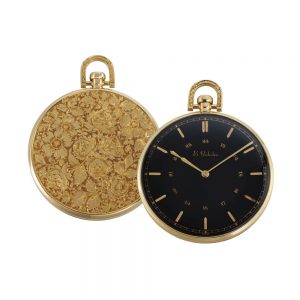 Fine oversize Swiss gold lever dress watch with 24h Circa 1960
