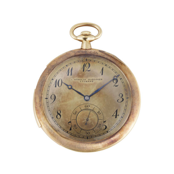 Swiss gold repeating open faced lever dress watch Circa 1945