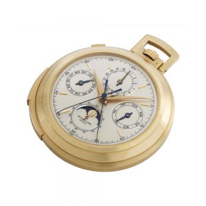 Fine and rare Swiss 18k gold complicated watch Circa 1967