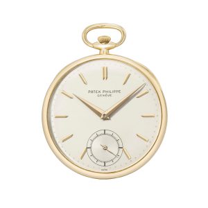 Swiss 18 carat gold open faced lever dress watch Circa 1957