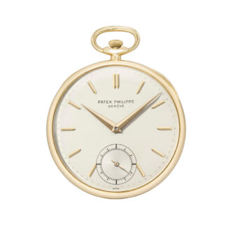 Swiss 18 carat gold open faced lever dress watch Circa 1957
