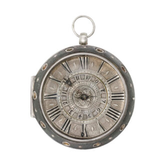 Rare, early Swiss silver open faced verge with alarm Circa 1690
