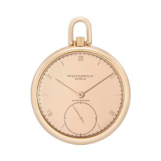 Swiss 18 carat rose gold open faced dress watch Circa 1941