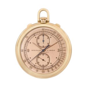 Very rare Swiss rose gold open faced chronograph Circa 1940