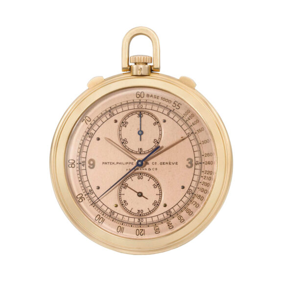 Very rare Swiss rose gold open faced chronograph Circa 1940