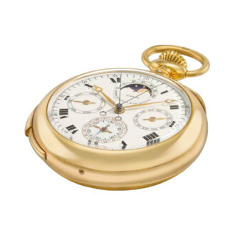 Very fine and rare Swiss gold complicated watch Circa 1918 Very fine and rare Swiss gold complicated watch Circa 1918