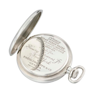 Swiss unique platinum one minute tourbillon watch Circa 1932 Swiss unique platinum one minute tourbillon watch Circa 1932