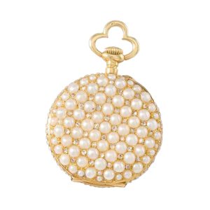Decorative Swiss gold, pearl, diamond set lever Circa 1910