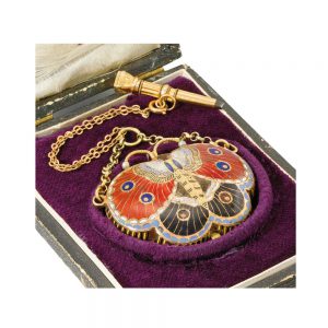 Unusual Swiss 18 carat gold butterfly form watch Circa 1820