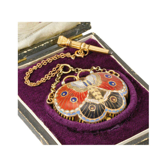Unusual Swiss 18 carat gold butterfly form watch Circa 1820