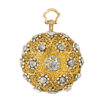 Rare English 18k gold Renaissance filigree watch Circa 1650