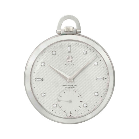 Swiss white gold, diamond set lever dress watch Circa 1953