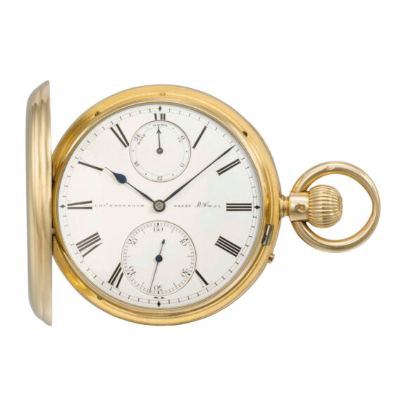 English full hunter chronometer with power reserve Circa 1874