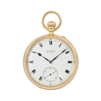 Large English gold one minute tourbillon lever Circa 1910