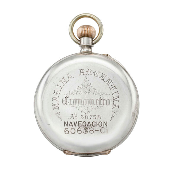 Rare and unusual silver open faced deck watch Circa 1890 Rare and unusual silver open faced deck watch Circa 1890
