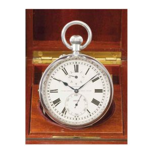 Unusual Swiss open faced lever deck chronometer Circa 1961