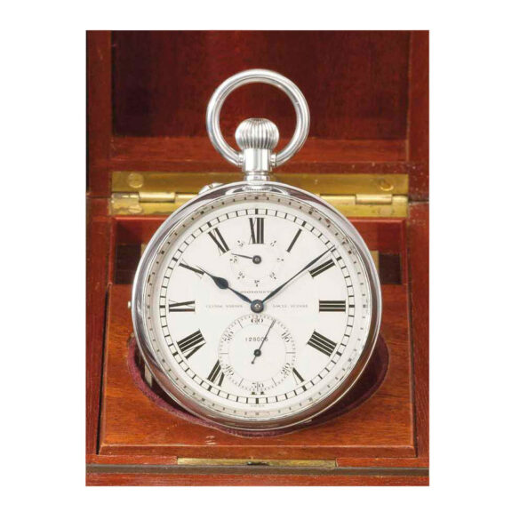 Unusual Swiss open faced lever deck chronometer Circa 1961
