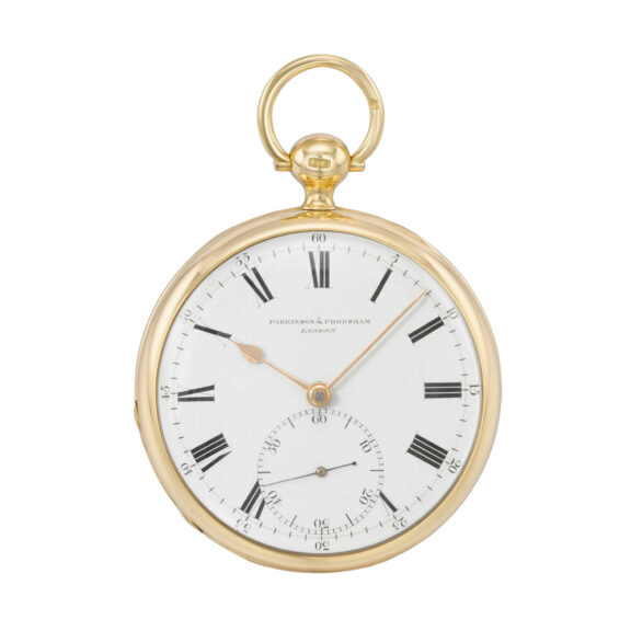 English 18k gold open faced pocket chronometer Circa 1827