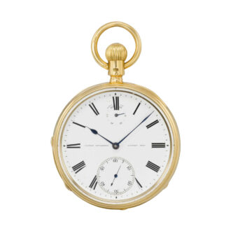 English 18k gold chronometer with power reserve Circa 1886