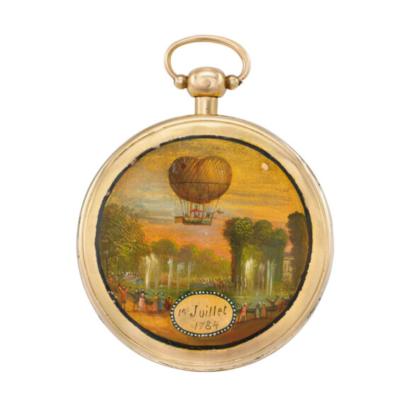Rare Swiss repeater with enamel libertine miniature Circa 1785