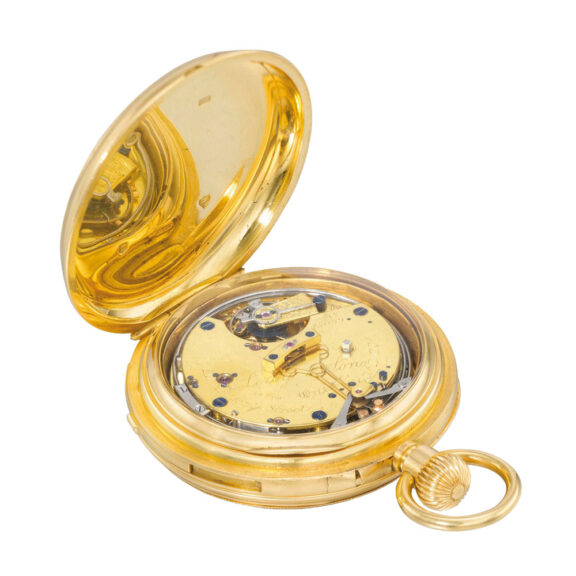 Highly rare repeating triple calendar with barometer Circa 1885 Highly rare repeating triple calendar with barometer Circa 1885