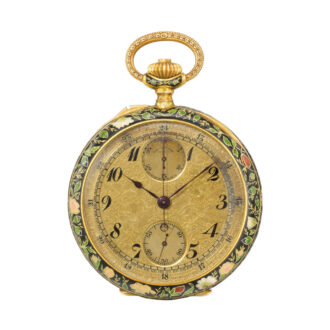 Decorative Swiss lever chronometer chronograph Circa 1918
