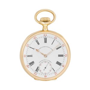 Fine, large Swiss rose gold open faced lever watch Circa 1904