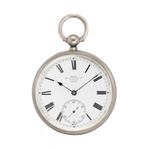 English silver open faced pocket chronometer Circa 1869