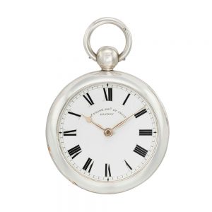 English silver open faced pocket chronometer Circa 1810