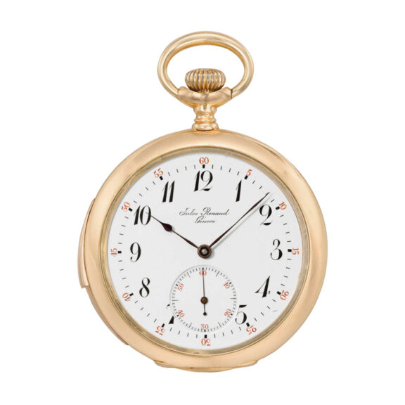 Swiss rose gold open faced minute repeating lever Circa 1910