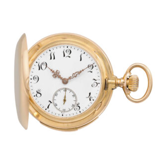 Swiss rose gold minute repeating lever with carillon Circa 1900