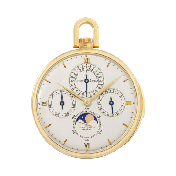 Repeating perpetual calendar with moon phases Circa 1949