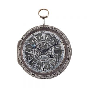 French silver pair cased quarter repeating verge Circa 1680