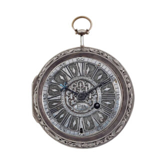 French silver pair cased quarter repeating verge Circa 1680