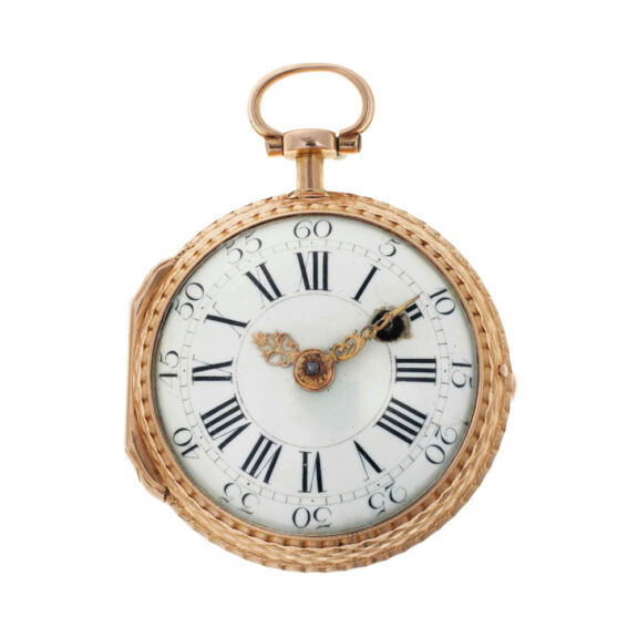 English 18k gold open faced verge pocket watch Circa 1820 English 18k gold open faced verge pocket watch Circa 1820