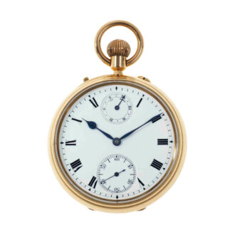 English gold lever with tourbillon and up-and-down Circa 1913