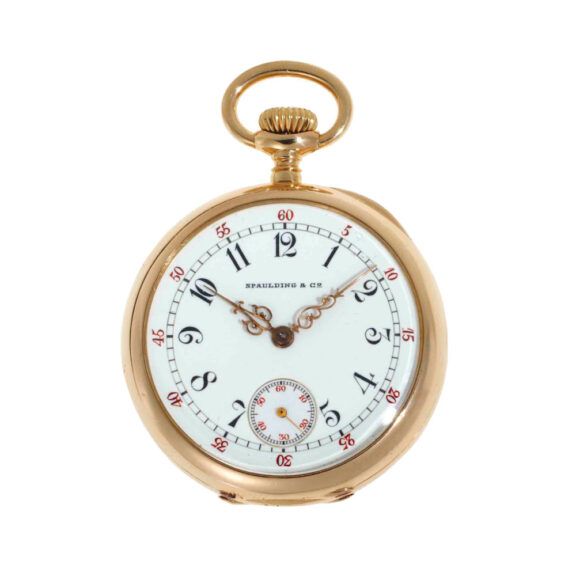 Swiss rose gold open faced lever pendant watch Circa 1903 Swiss rose gold open faced lever pendant watch Circa 1903