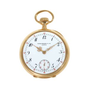 Swiss 18 carat gold open faced keyless lever watch Circa 1905