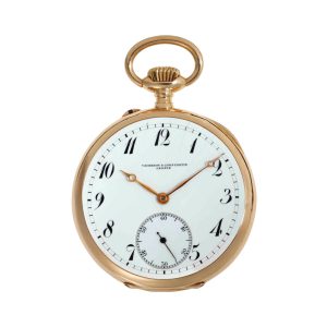 Swiss 18 carat rose gold open faced lever watch Circa 1904