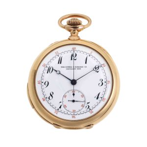 Swiss gold minute repeating lever chronograph Circa 1894